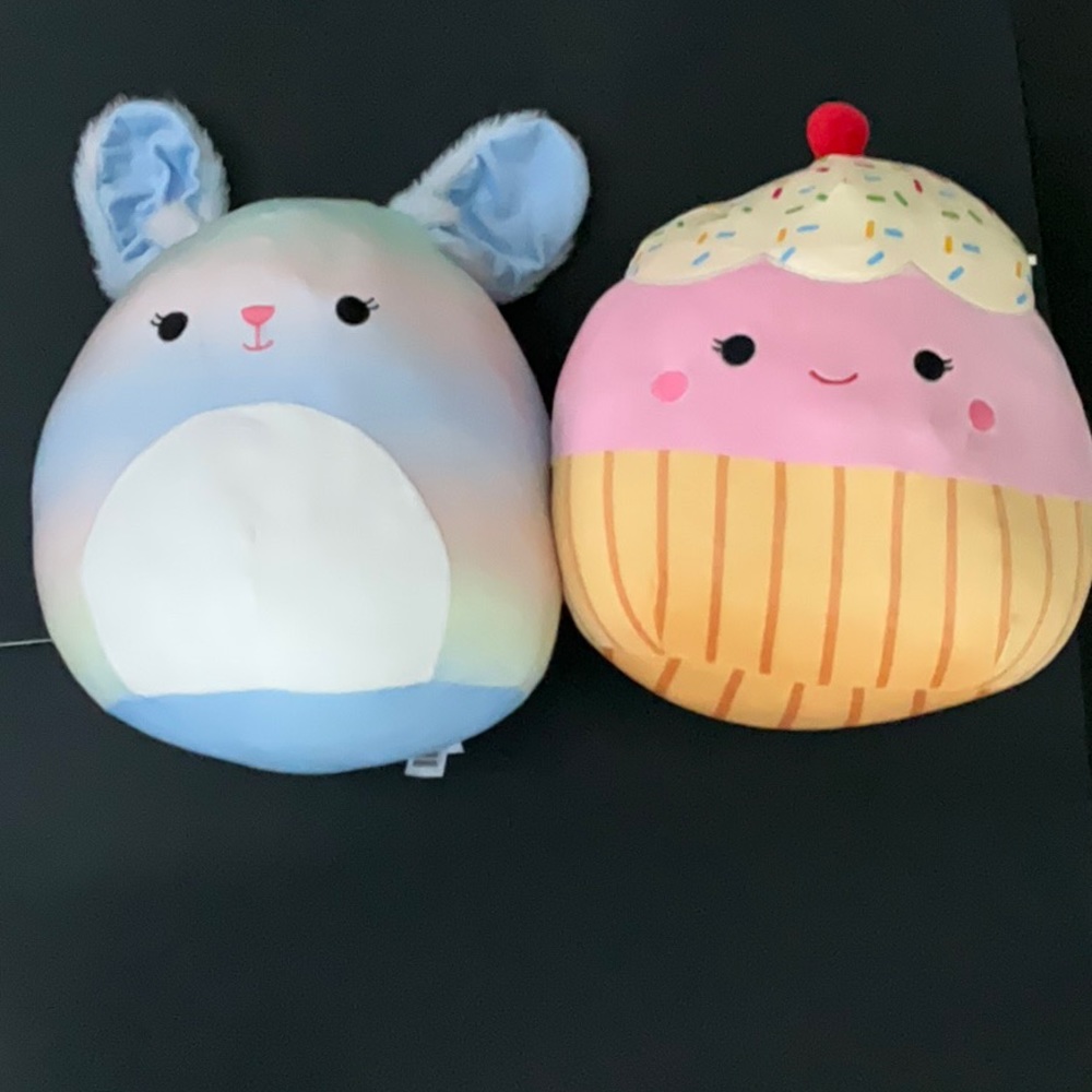 Clara the cupcake and Wu the bunny.